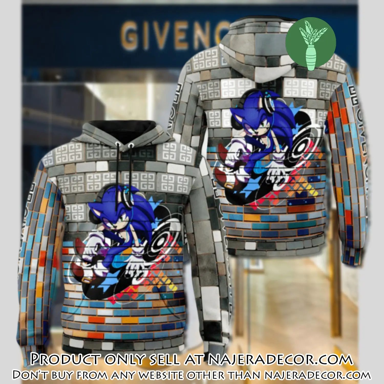 Givenchy sonic unisex hoodie luxury brand gifts  jh1861 njr2602021